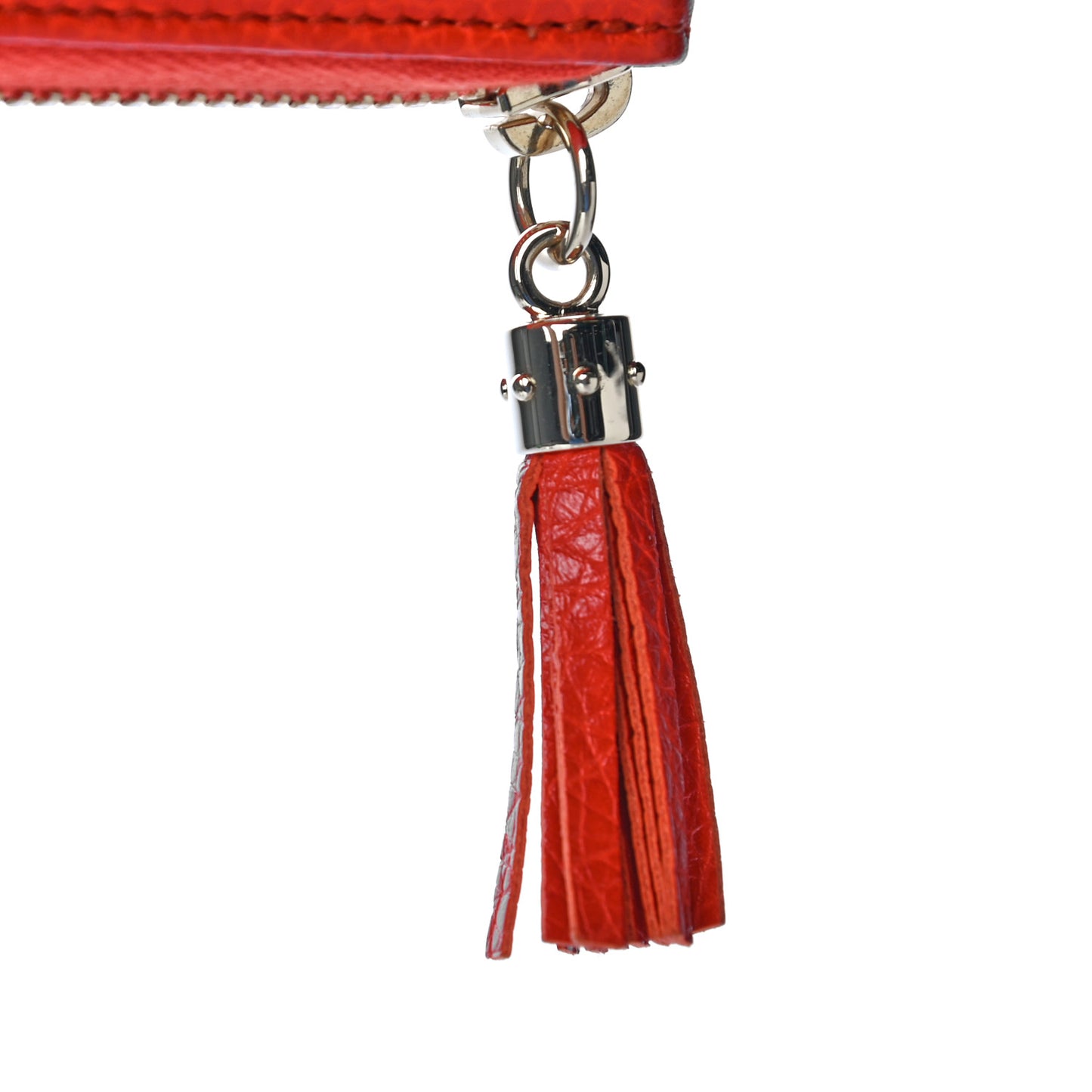 Pebbled Calfskin Soho Zip Around Wallet Sun Orange