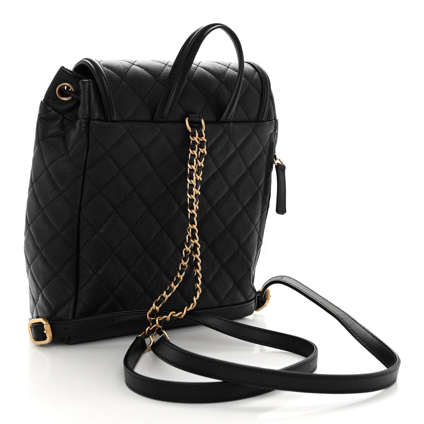 Caviar Quilted Filigree Backpack Black