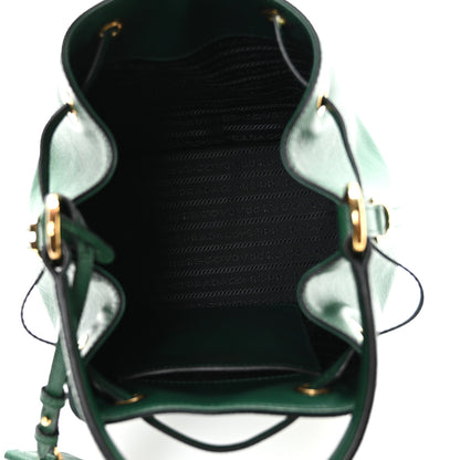 Prada Saffiano Cuir Bucket Bag Biliardo 5 of 10