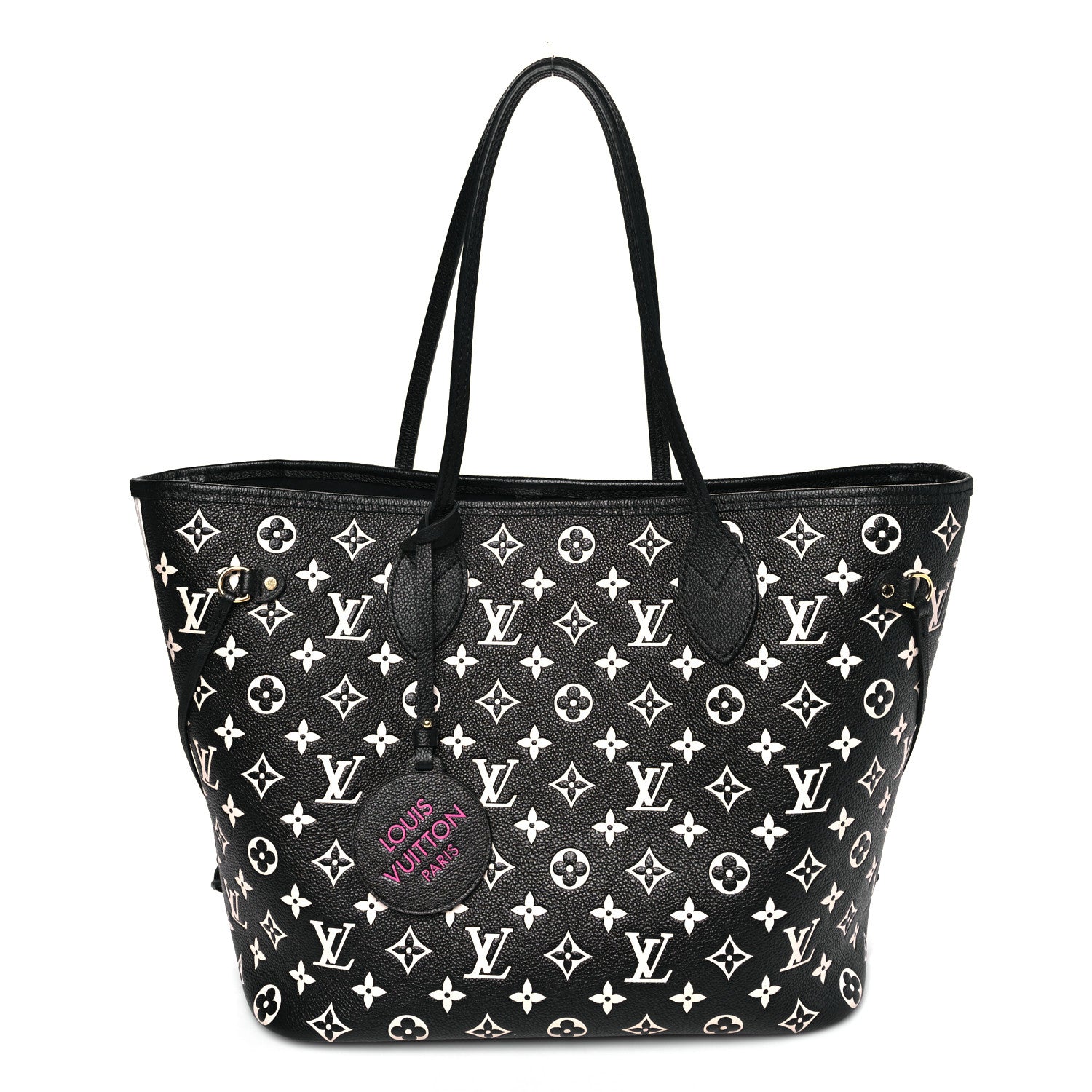 Louis Vuitton Empreinte Spring In The City Neverfull MM Black White Pink 1 of 9