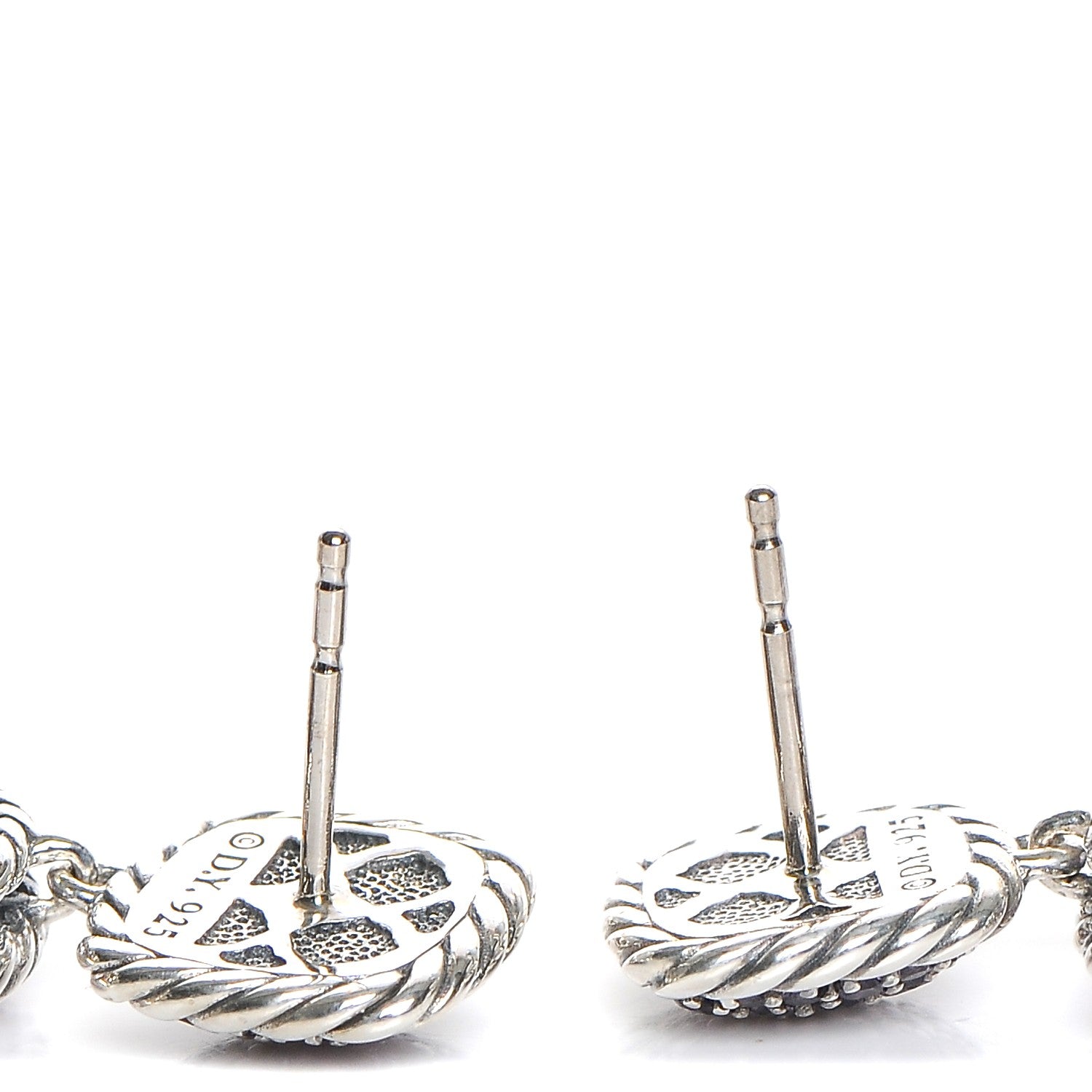 David Yurman Sterling Silver Lavender Amethyst 36mm Chatelaine Drop Earrings 3 of 8