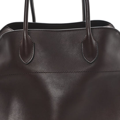 The Row Polished Saddle Calfskin Soft Margaux 15 Chestnut 7 of 10