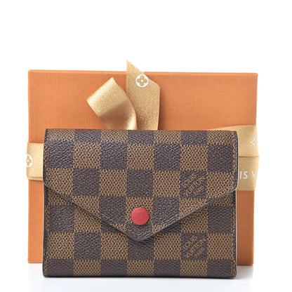 Louis Vuitton Damier Ebene Victorine Wallet Red 8 of 8