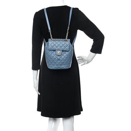 Chanel Lambskin Quilted Mini Urban Spirit Backpack Light Blue 2 of 13