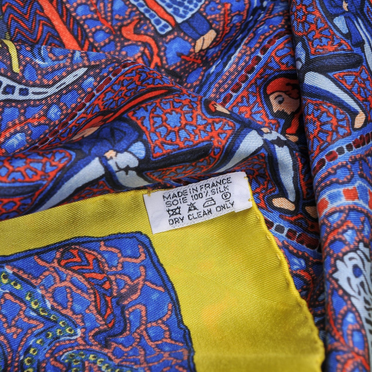 Silk Lalbhai Scarf 140 Bleu Electrique