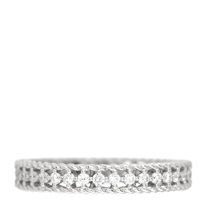 Roberto Coin 18K White Gold Diamond Symphony Princess Band Ring 53 6.5 1 of 4