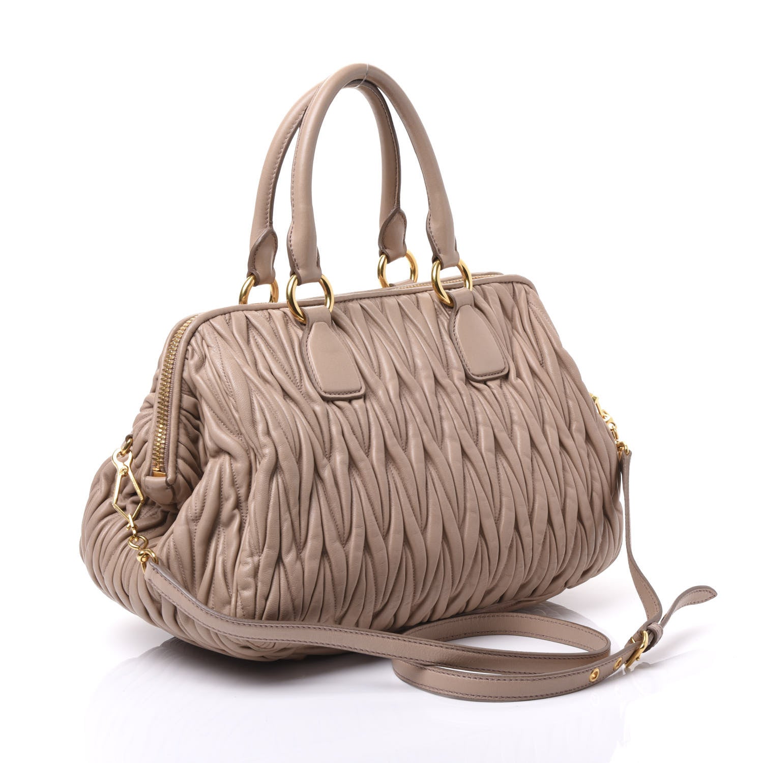Miu Miu Nappa Matelasse Top Handle Bag Cammeo 2 of 10