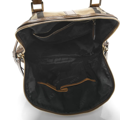 Burberry Bridle Calfskin House Check Owl Medium Orchard Bowling Bag Brown Ochre 5 of 9