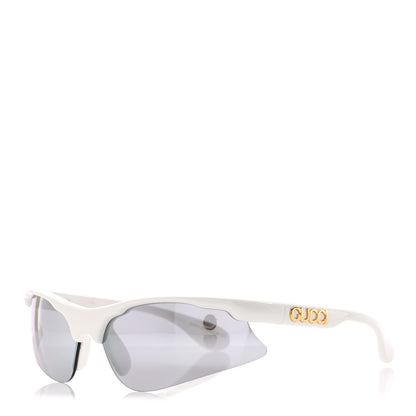 Gucci Mask Shaped Frame Sunglasses GG1774S White 1 of 9