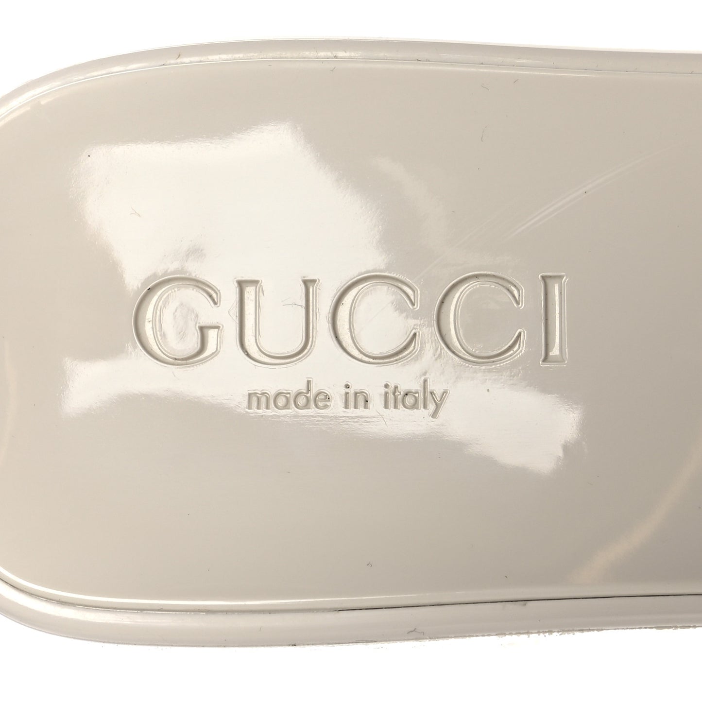Rubber Gucci Logo Womens Platform 20/60mm Slide Sandals 37 Mystic White