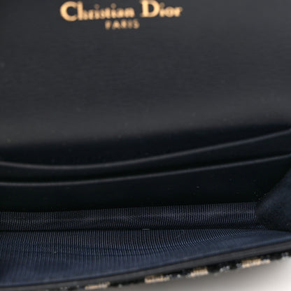 Christian Dior Oblique Saddle Card Holder Blue 5 of 8