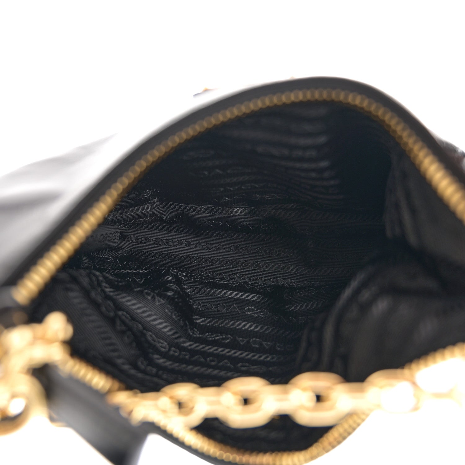 Prada Patent Naplak Re-Edition 2005 Shoulder Bag Black 5 of 11