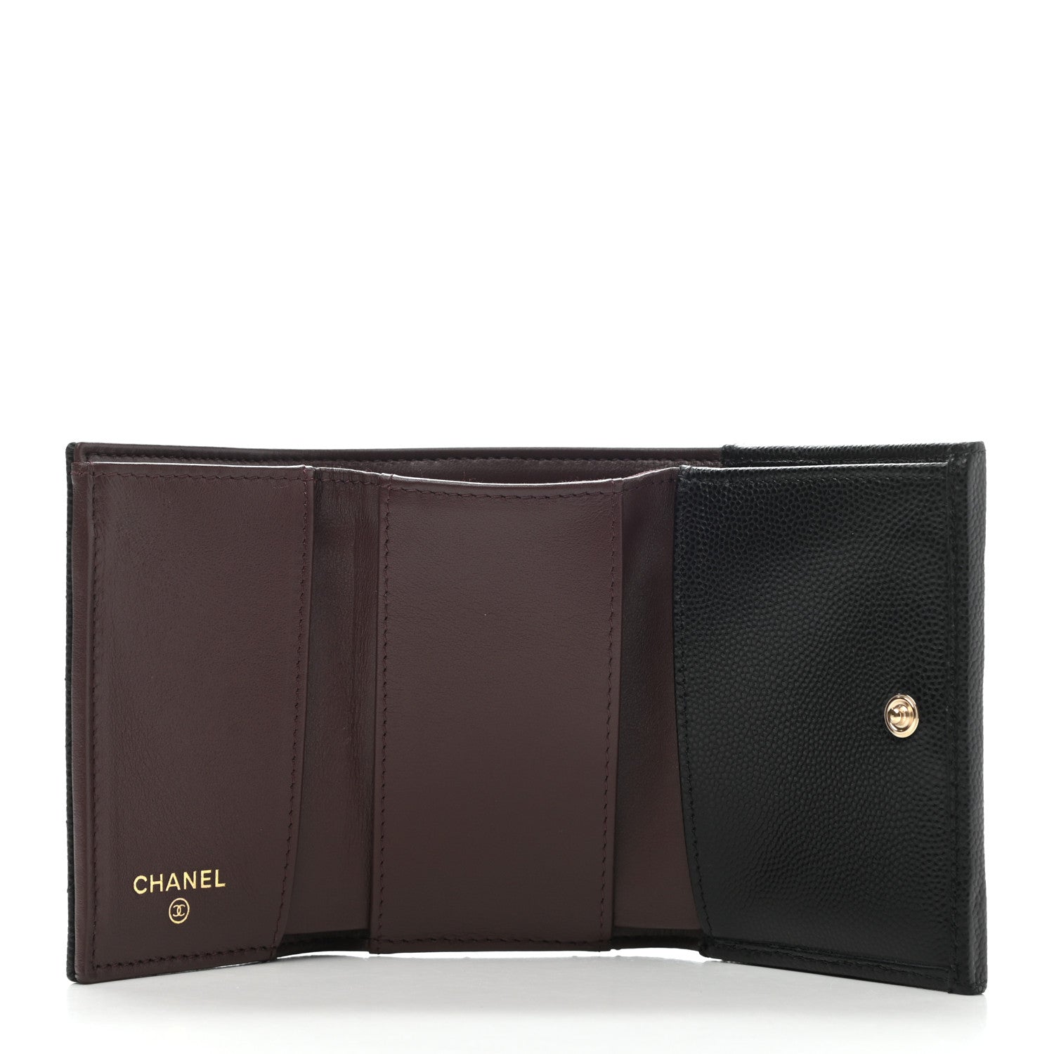 Chanel Caviar Quilted Double Flap Wallet Black 5 of 9