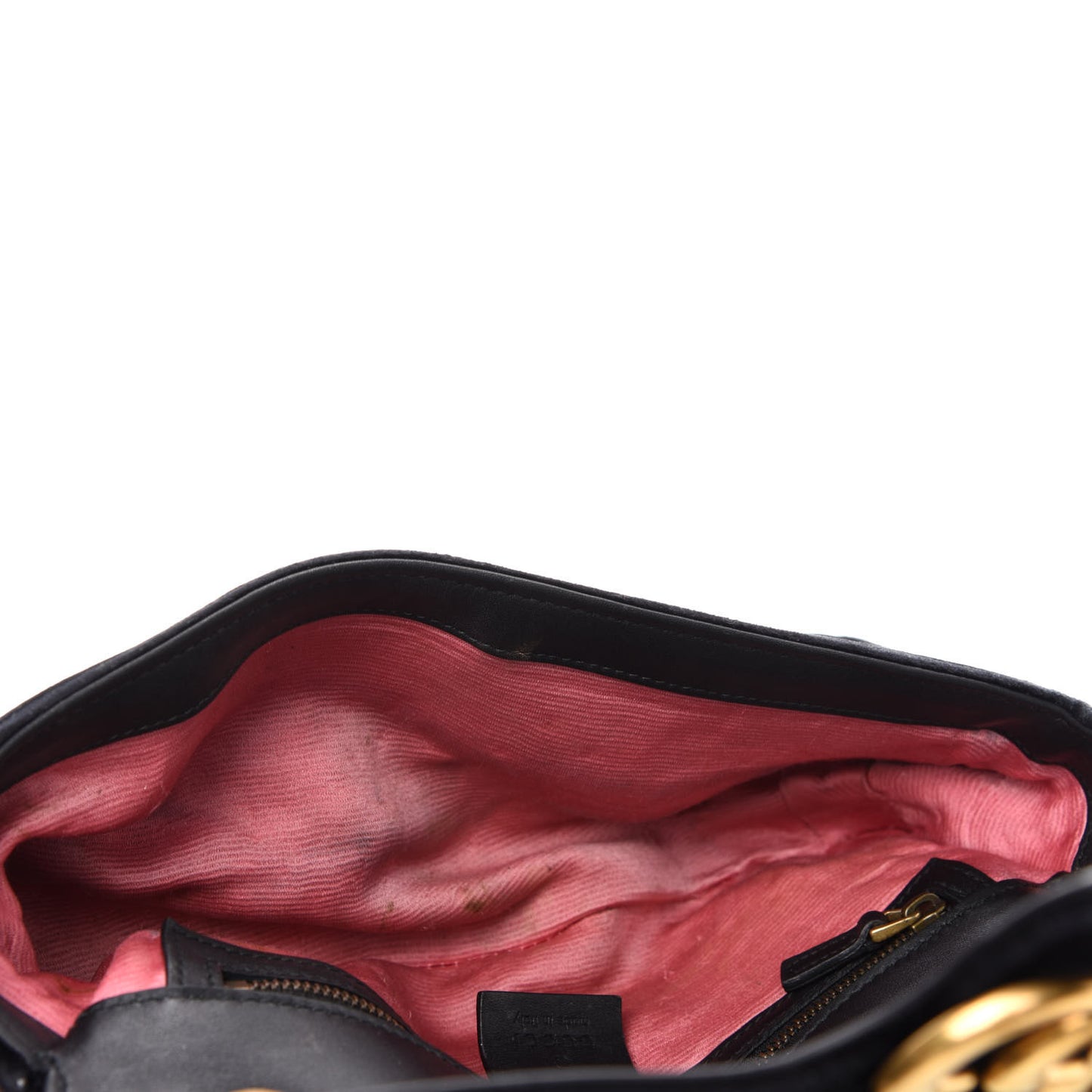 Velvet Matelasse Small GG Marmont Shoulder Bag Black