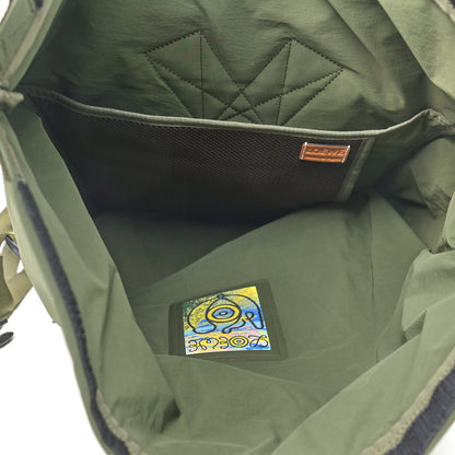 Loewe Recycled Nylon Eye/LOEWE/Nature Roll Top Backpack Khaki Green 5 of 10