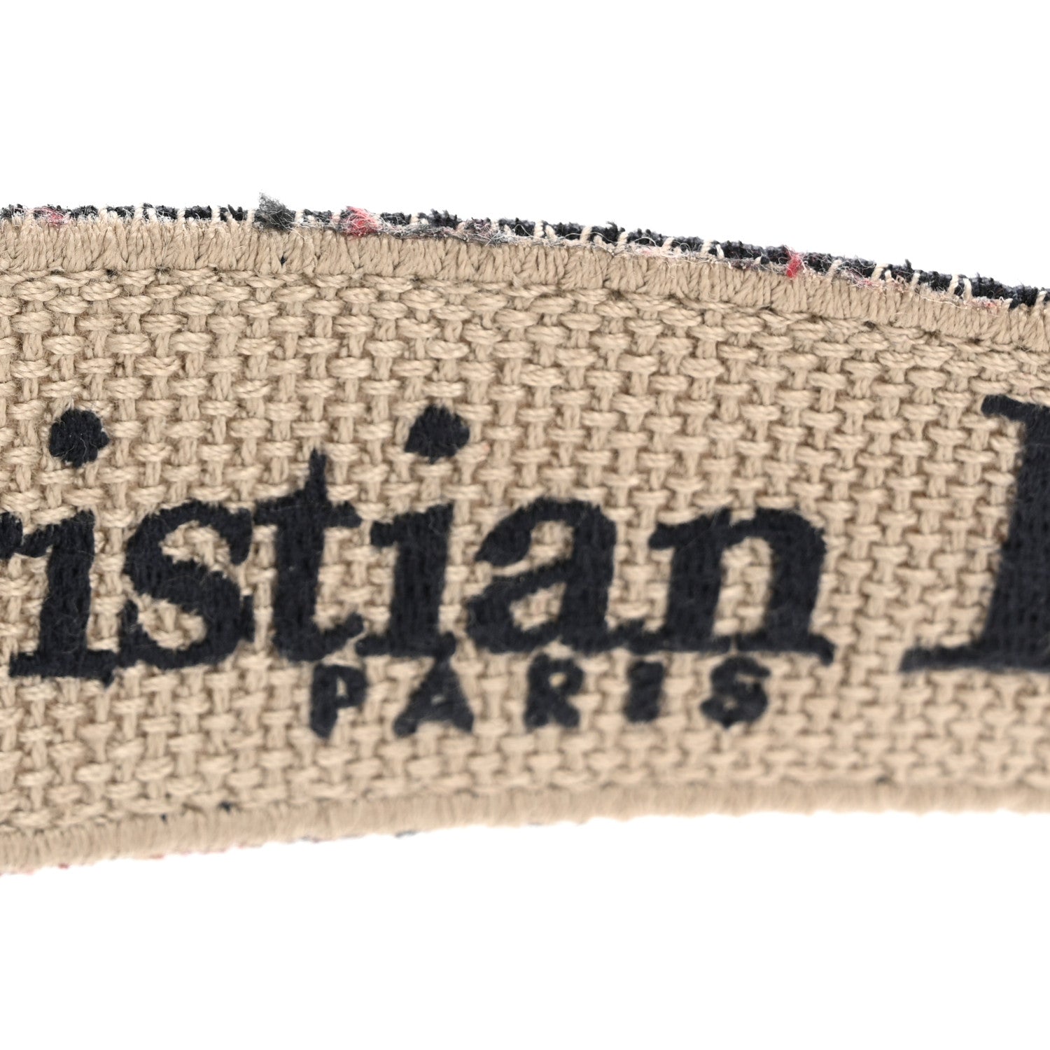 Christian Dior Canvas Embroidered Shoulder Strap Blue 6 of 8