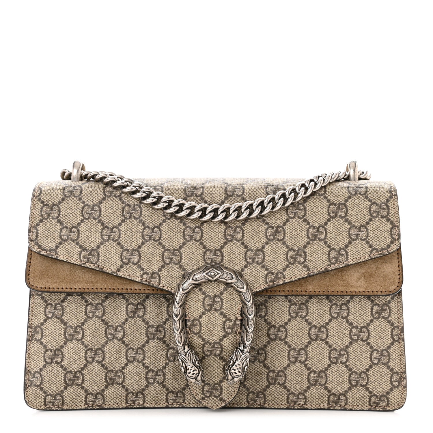 Gucci GG Supreme Monogram Small Dionysus Shoulder Bag Taupe 1 of 12