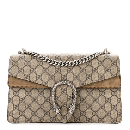 Gucci GG Supreme Monogram Small Dionysus Shoulder Bag Taupe 1 of 12