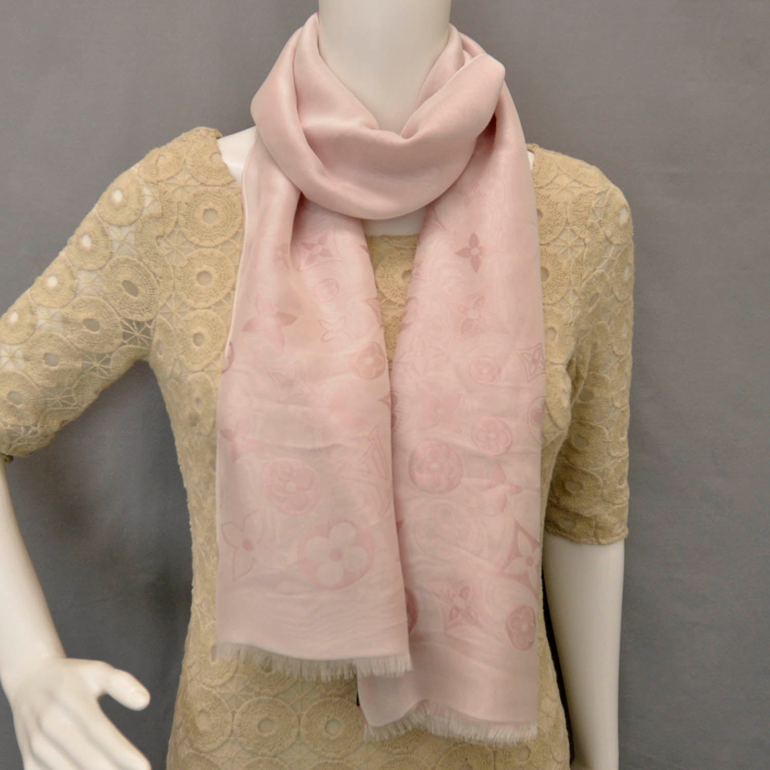 Louis Vuitton Monogram Scarf Pink 2 of 6