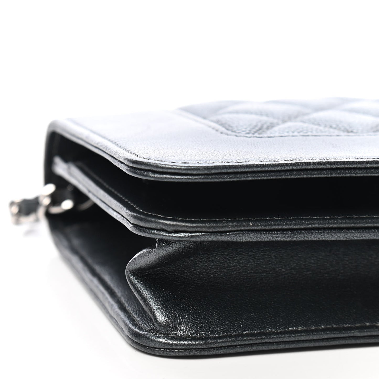 Caviar Quilted Vintage Mademoiselle Wallet On Chain WOC Black