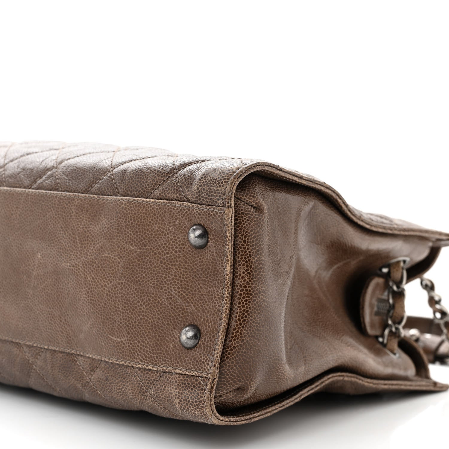 Chanel Glazed Caviar Quilted Tote Brown 10 of 10