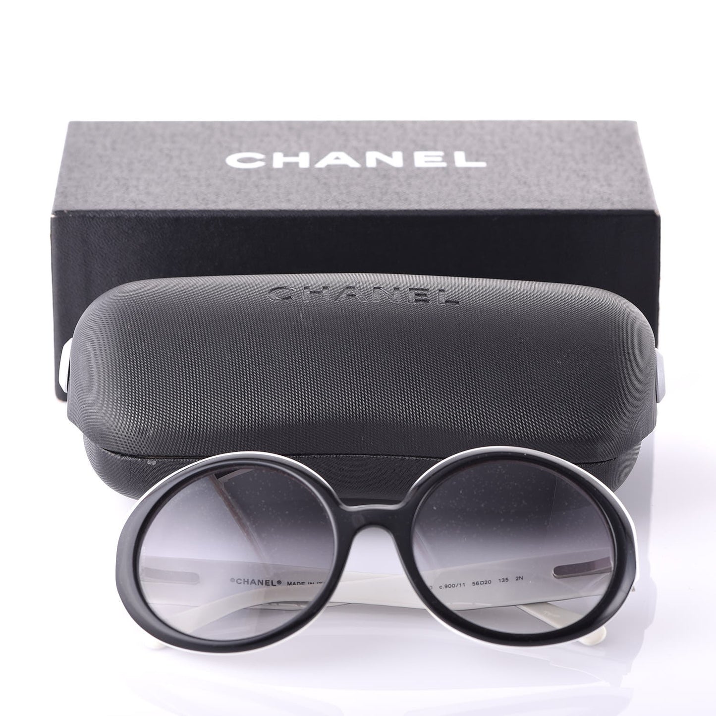Quilted CC Mod Sunglasses 5120 Black White