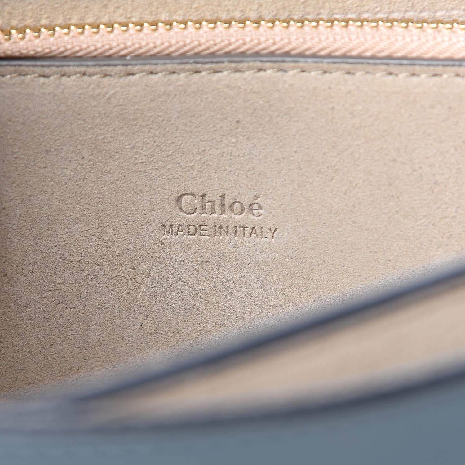 Chloe Suede Calfskin Medium Faye Shoulder Bag Cloudy Blue 6 of 11