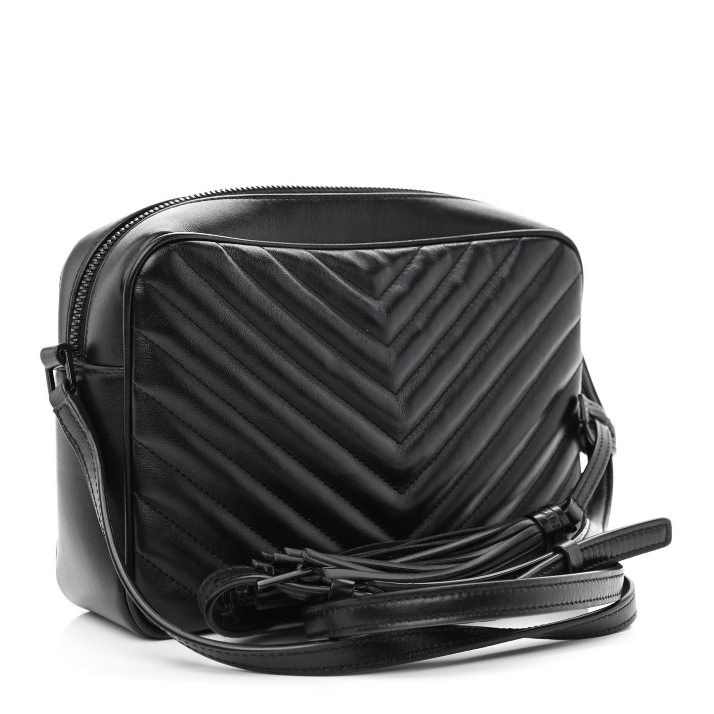 Calfskin Matelasse Monogram Monochrome Lou Camera Bag Black