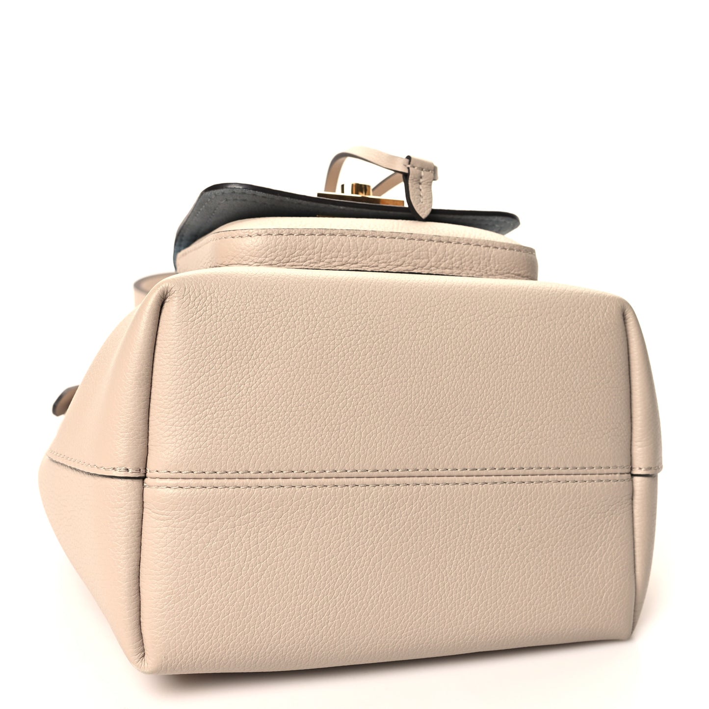 Calfskin Lockme Bucket MM Greige