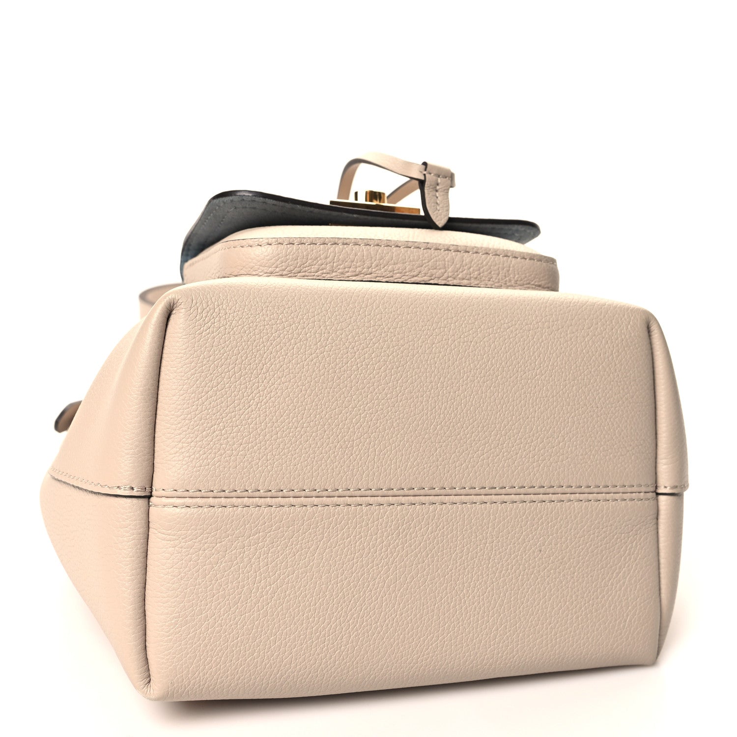 Louis Vuitton Calfskin Lockme Bucket MM Greige 5 of 11