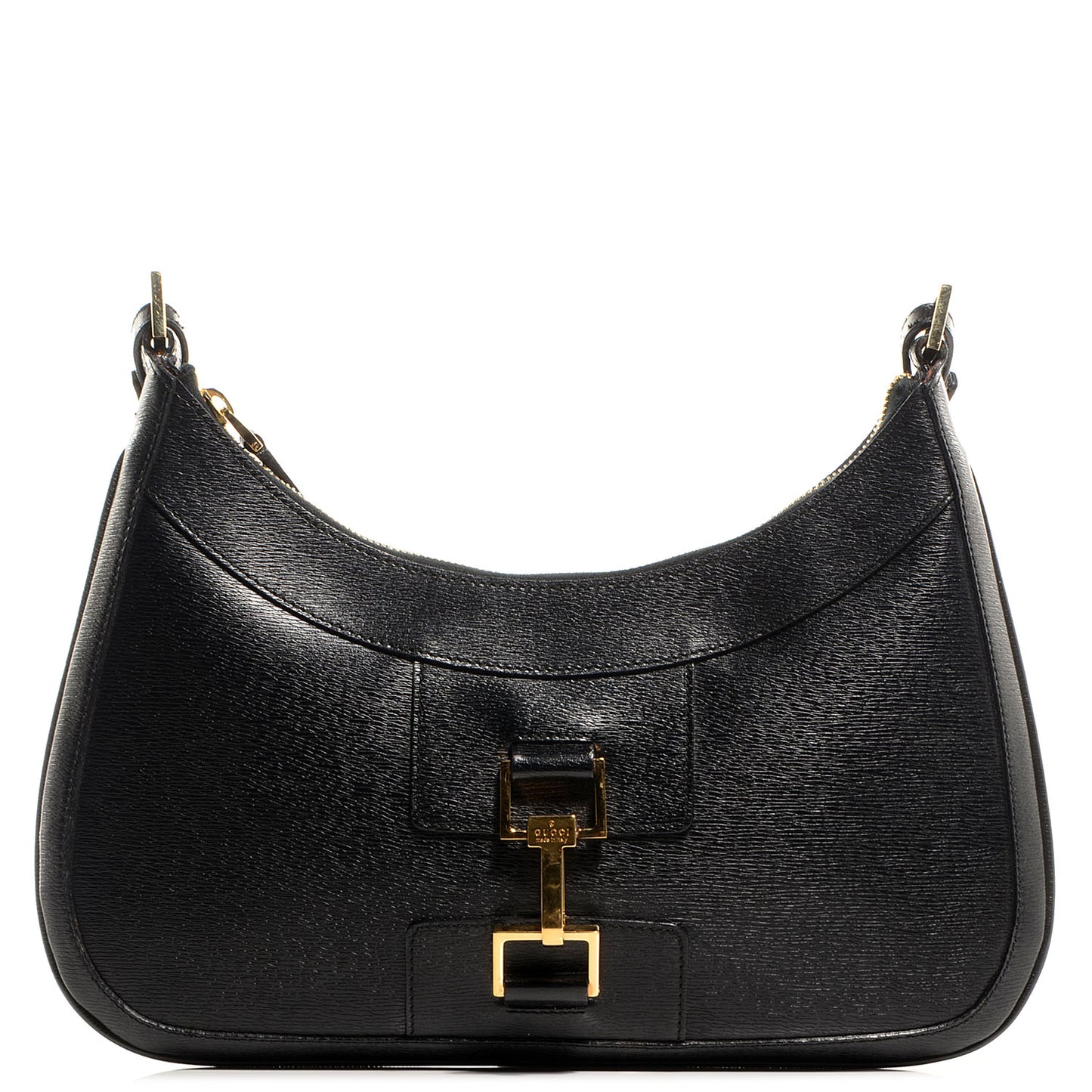 Leather Medium Hobo Black