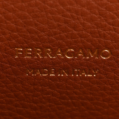 Salvatore Ferragamo Calfskin Medium Studio Soft Bag Cognac 7 of 13