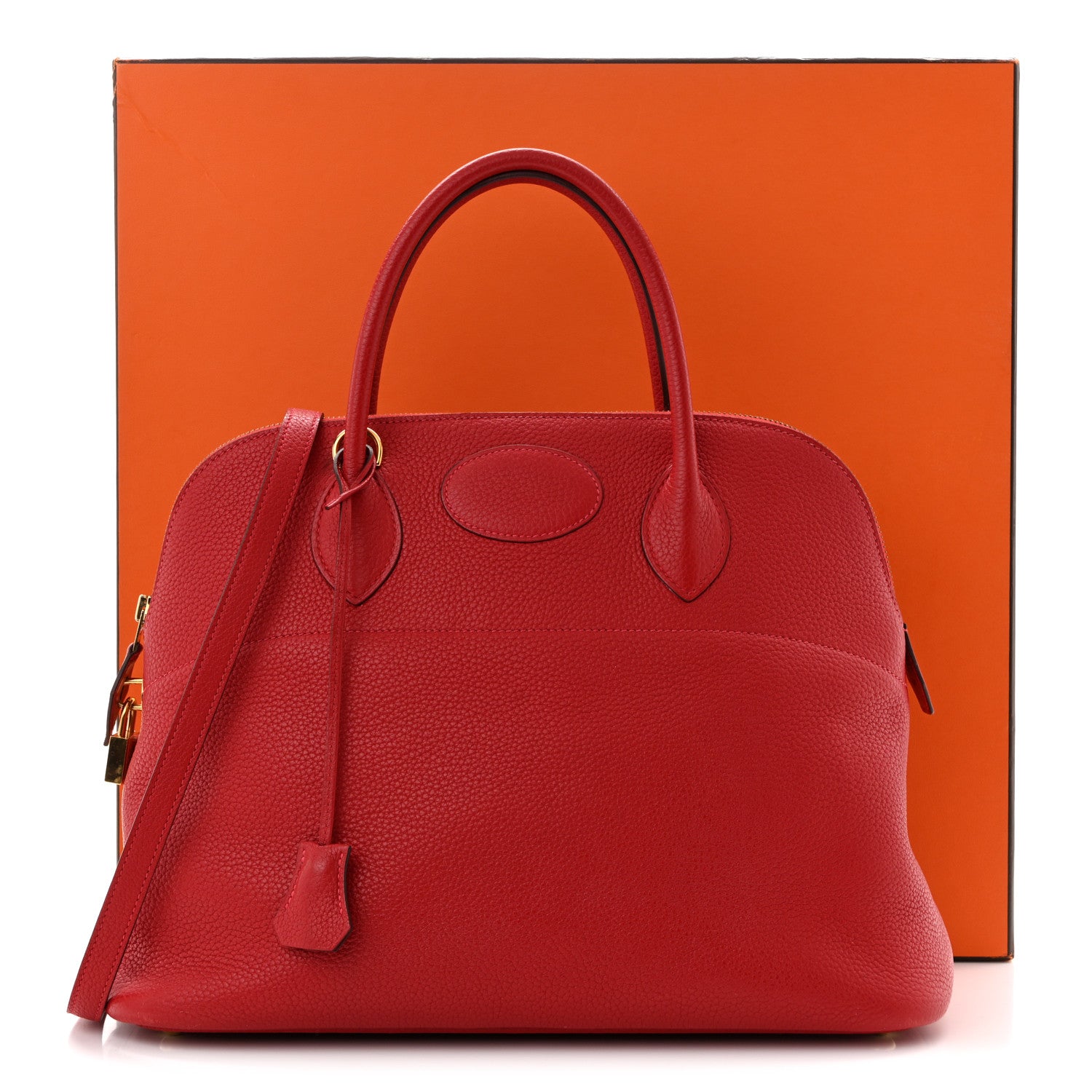 Hermes Taurillon Clemence Bolide 35 Rouge Piment 13 of 13