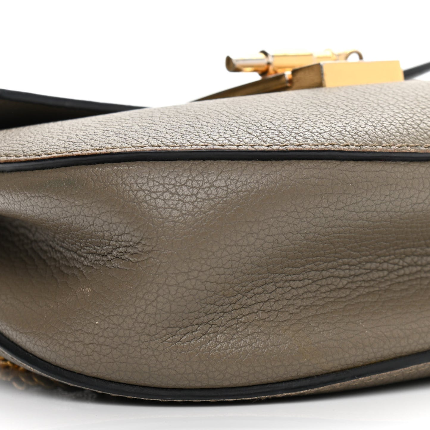 Grained Lambskin Mini Drew Shoulder Bag Motty Grey