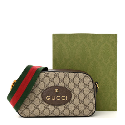 Gucci GG Supreme Monogram Web Neo Vintage Shoulder Bag Beige New Acero Crop 17 of 17