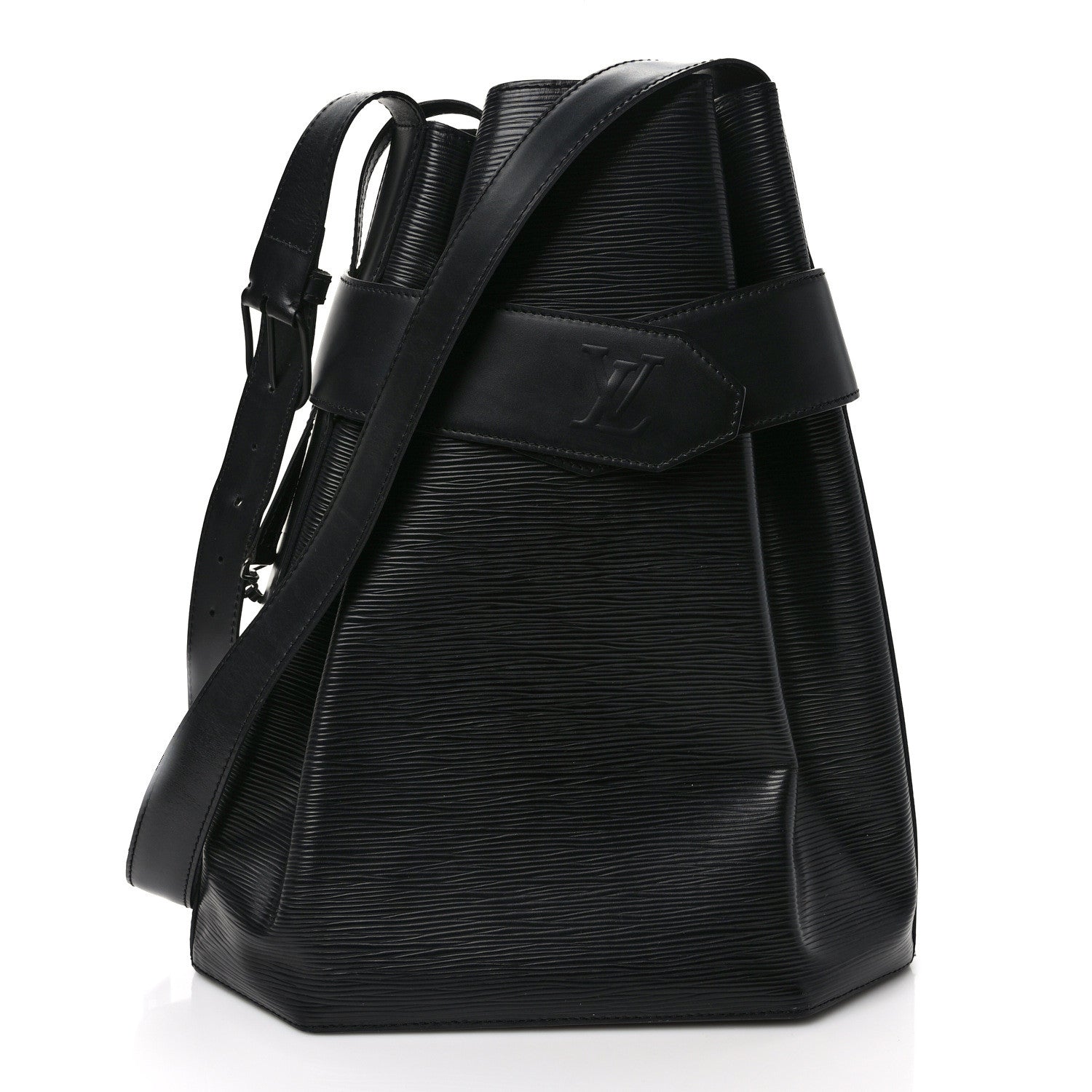 Louis Vuitton Epi Sac D'epaule Black 3 of 9
