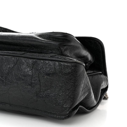 Saint Laurent Crinkled Calfskin Matelasse Monogram Medium Niki Chain Satchel Black 10 of 11