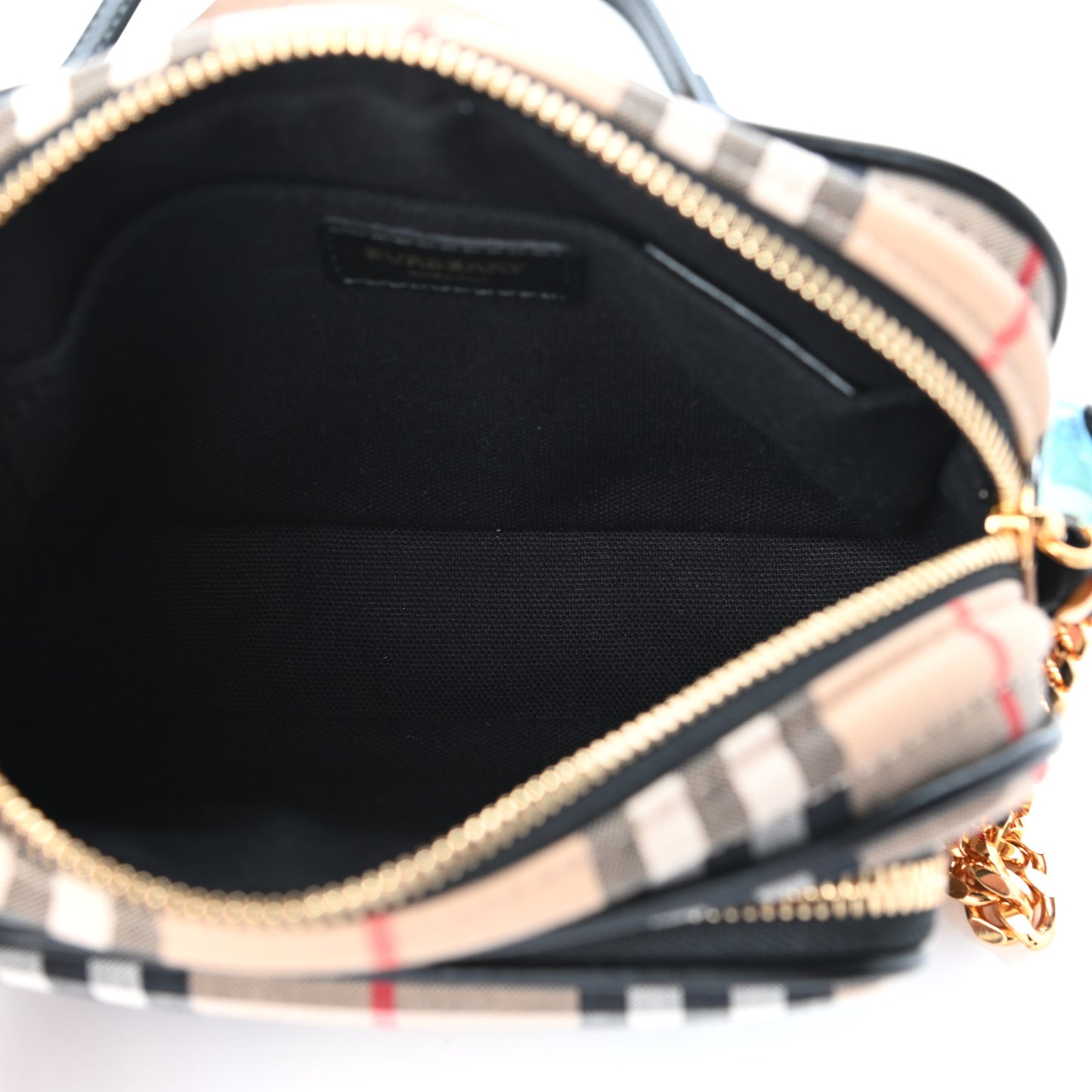 Calfskin Vintage Check Camera Bag Archive Beige
