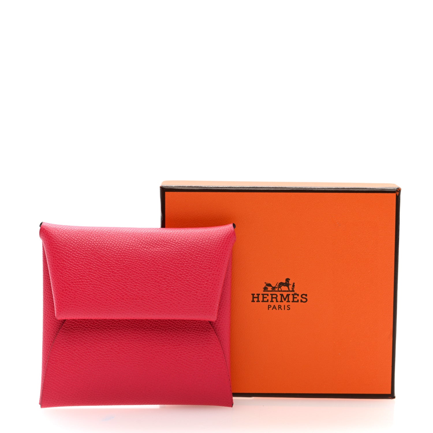 Hermes Madame Calfskin Bastia Coin Purse Rose Extreme 8 of 8