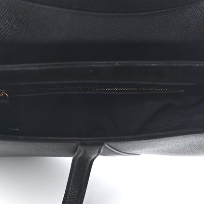 Christian Dior Grained Calfskin Saddle Bag Black 5 of 9
