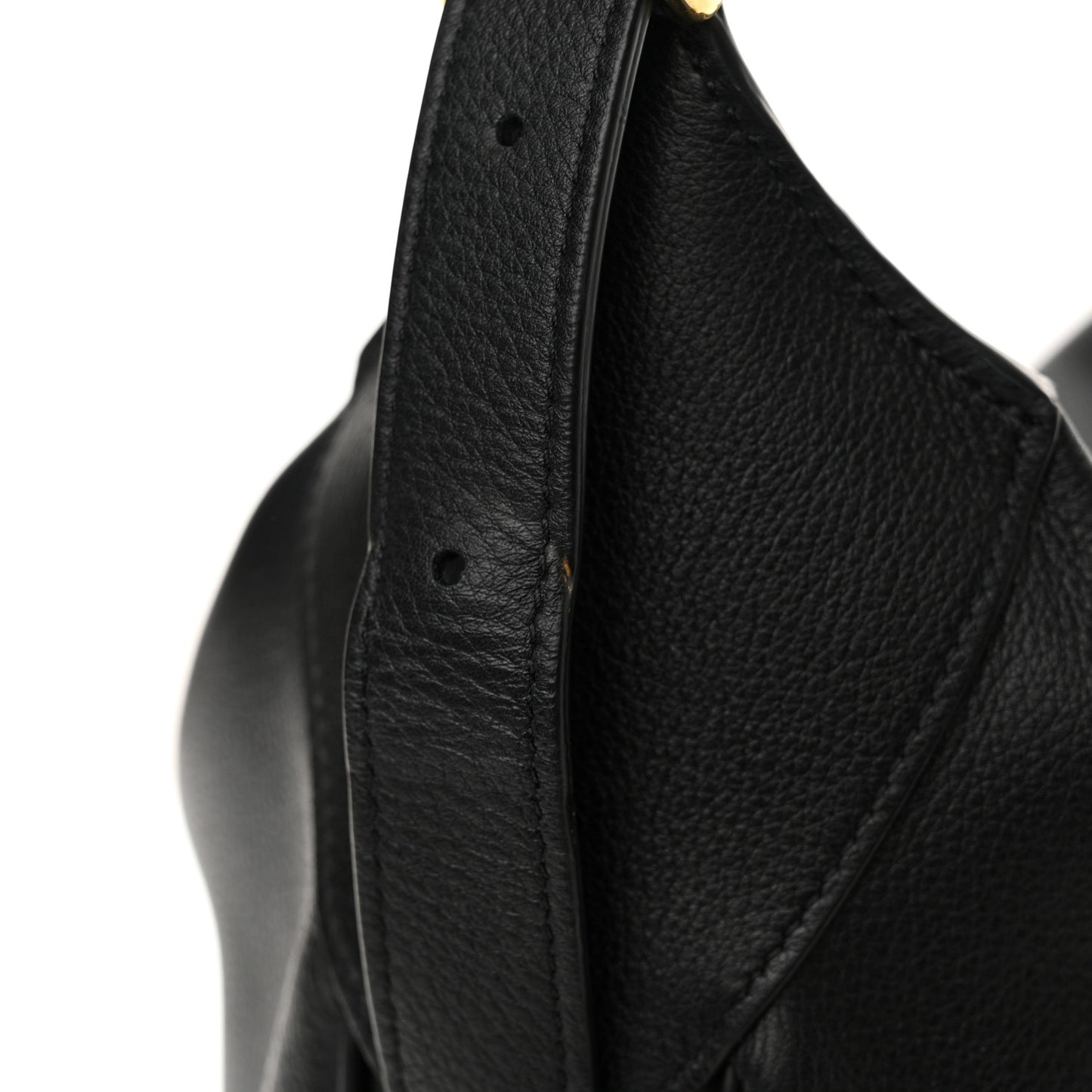 Supple Calfskin Large Romy Shoulder Bag Black