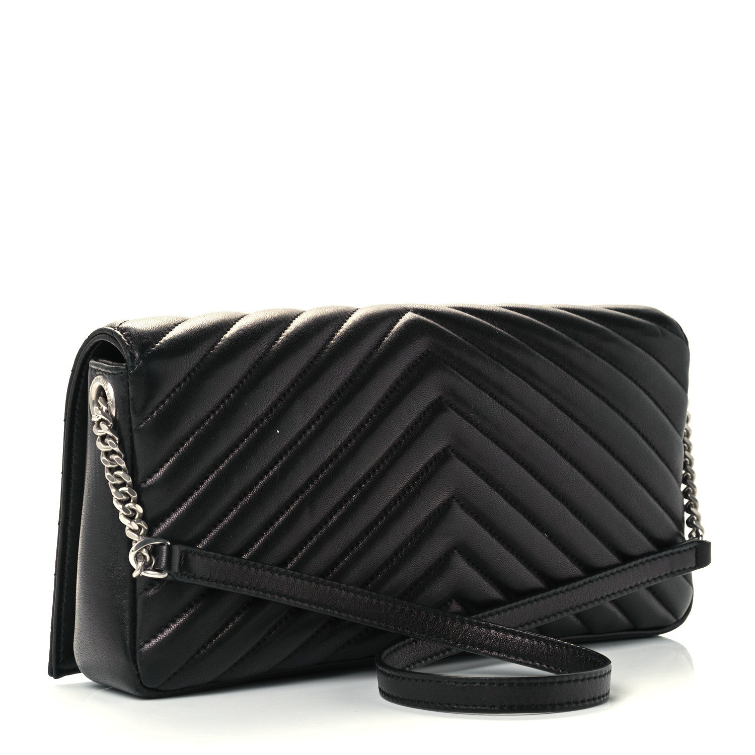 Saint Laurent Lambskin Matelasse Monogram Kate 99 Black 3 of 11