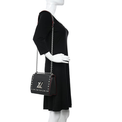 Louis Vuitton Epi Studded Twist Shoulder Bag MM Black 2 of 10