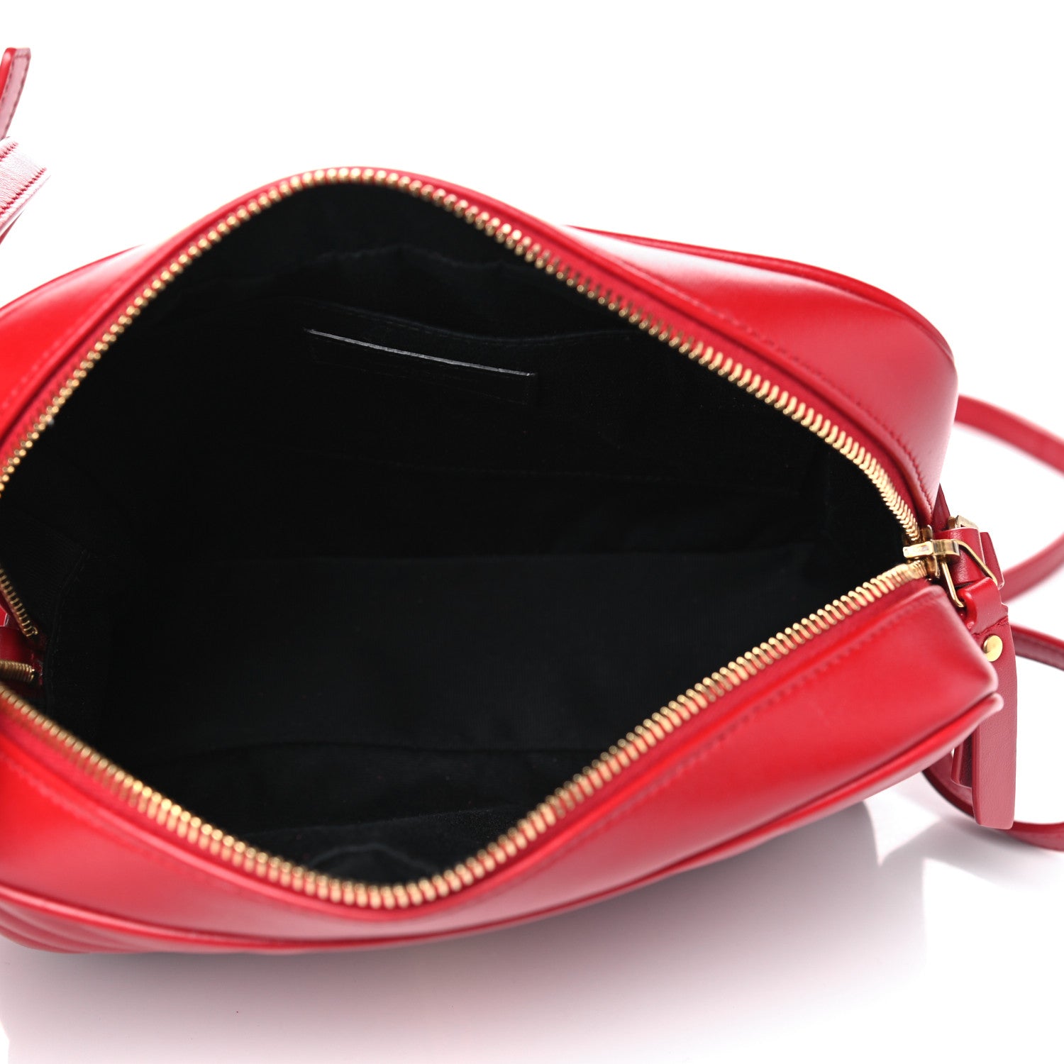 Saint Laurent Calfskin Matelasse Monogram Lou Camera Bag Eros Red 4 of 4