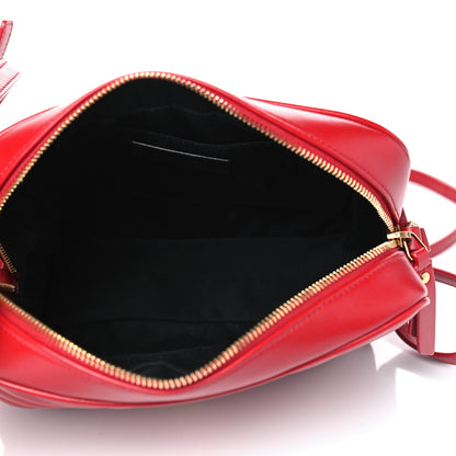 Saint Laurent Calfskin Matelasse Monogram Lou Camera Bag Eros Red 4 of 4