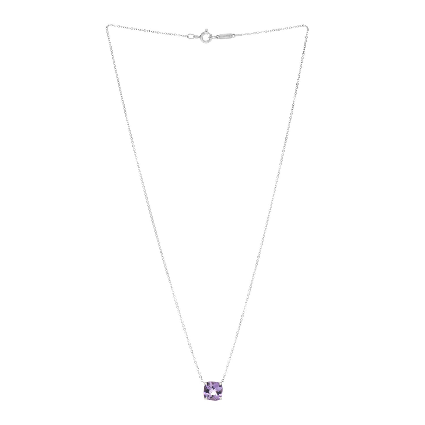 Sterling Silver Amethyst Sparklers Pendant Necklace