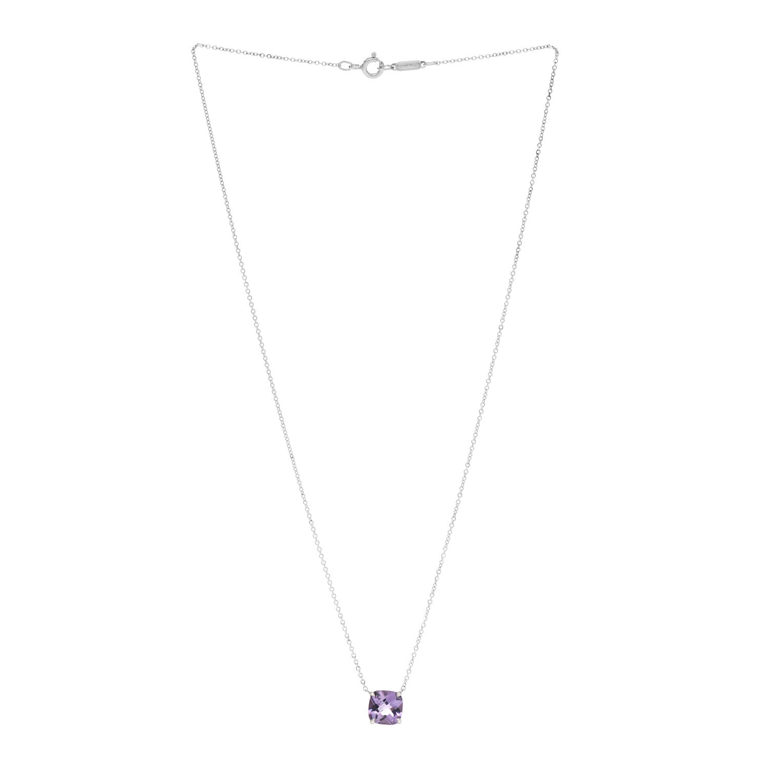Tiffany Sterling Silver Amethyst Sparklers Pendant Necklace 3 of 4