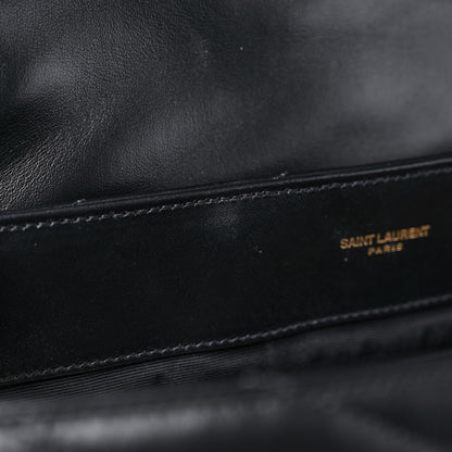 Saint Laurent Calfskin Y Quilted Monogram Large Loulou Chain Satchel Black 14 of 18