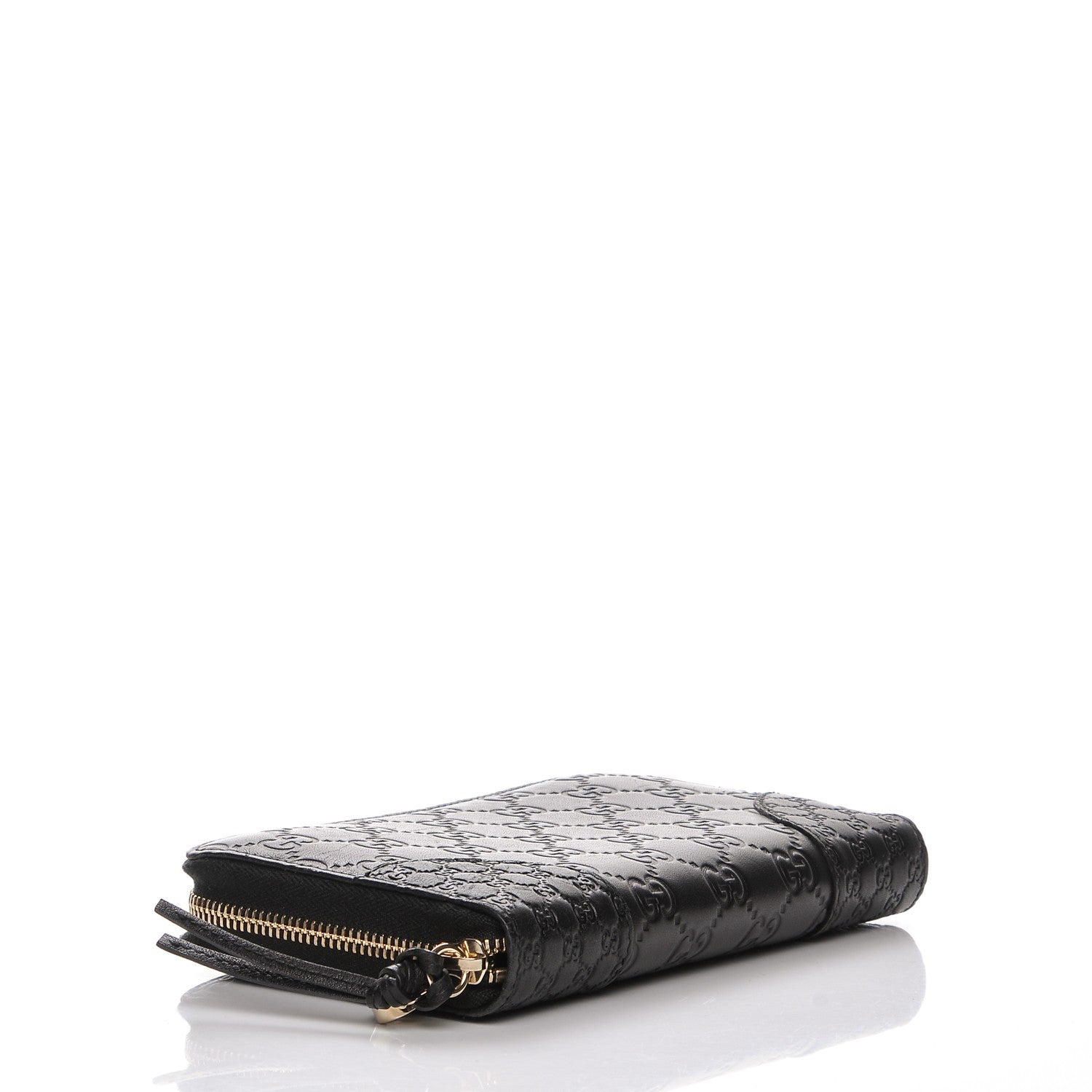 Gucci Guccissima Signature Microguccissima Bree Zip Around Wallet Black 4 of 7