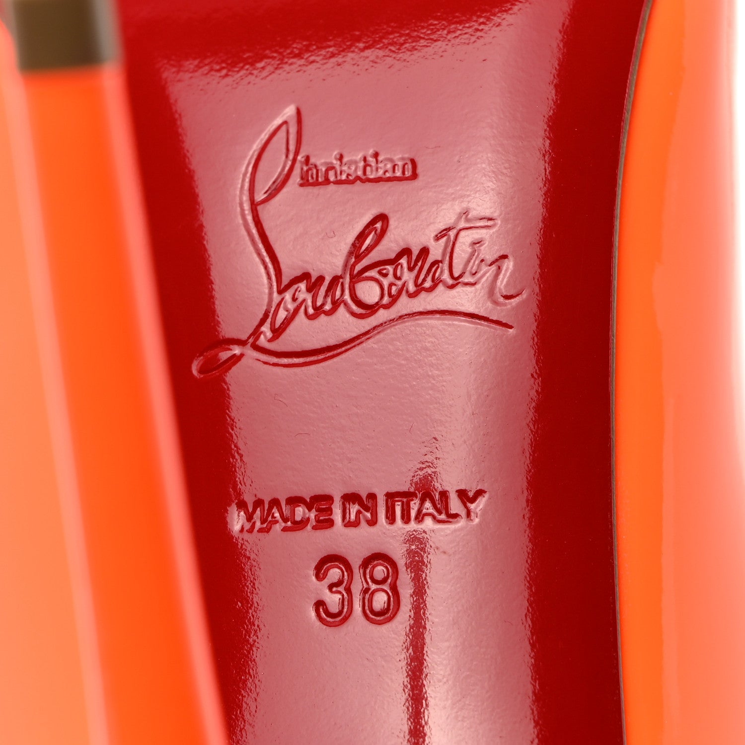 Christian Louboutin Patent Hot Chick 100 Pumps 38 Sunset 7 of 7